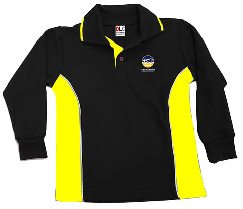 L/S Polo Navy/Gold NEW DESIGN