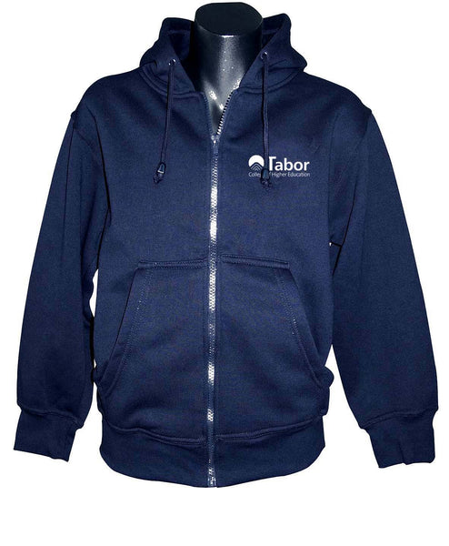 Full Zip Hoodie - Navy with White logo