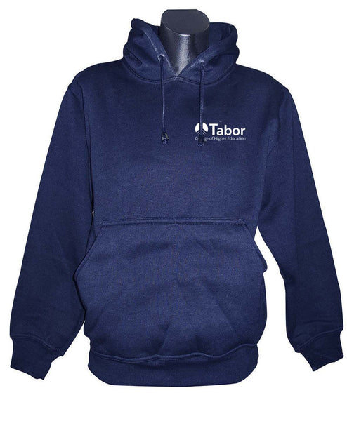 Pull on Hoodie - Navy with a White embroidered  logo